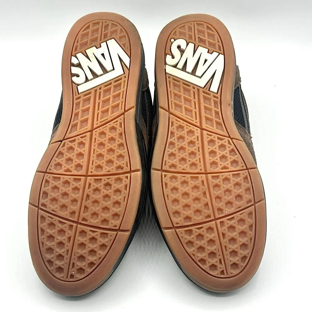 Vans Skate Mixxa Brown Black Suede Chunky Shoes Mens Size 7 Sneakers